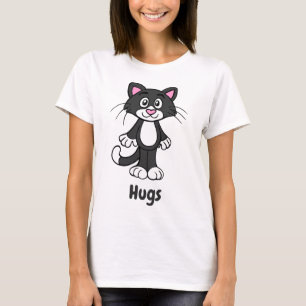 T-shirt Tuxedo chat embrasse tee - shirt