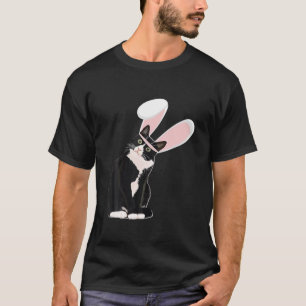 T-shirt Tuxedo Chat Lapin Pâques Avec Oreilles Pyjamas Fe