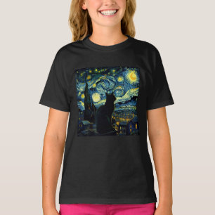 T-shirt Tuxedo Chat Starry Nuit Tuxedo Propriétaire du Cha