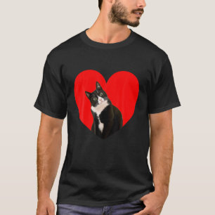 T-shirt Tuxedo Chat Valentine Coeur Pour Kitten Et Animal 