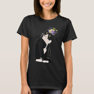 T-shirt Tuxedo Fleurs de chats Kitten Moms Dads Enfants