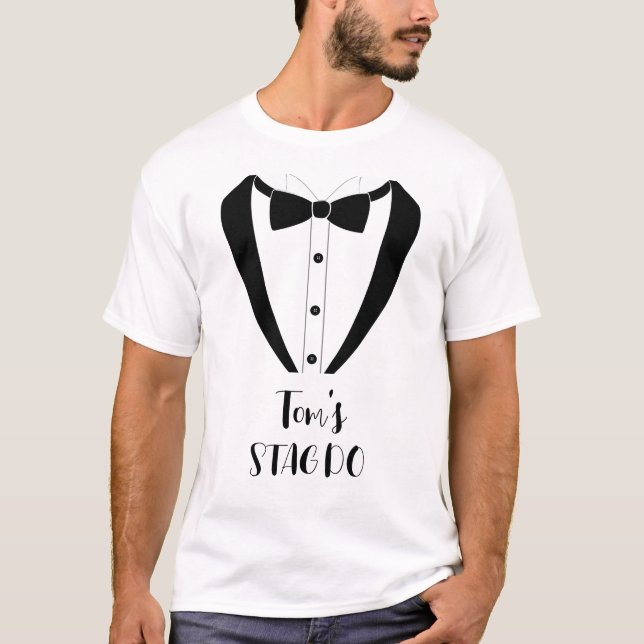 T-shirt Tuxedo STAGDO personnalisé (Devant)