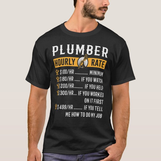 T-shirt Tuyau de plomberie à débit horaire de plomberie Ha (Devant)