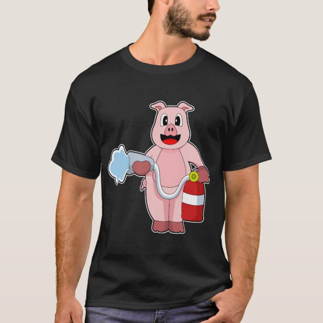 T-shirt Tuyau de pompier de porc (Devant)