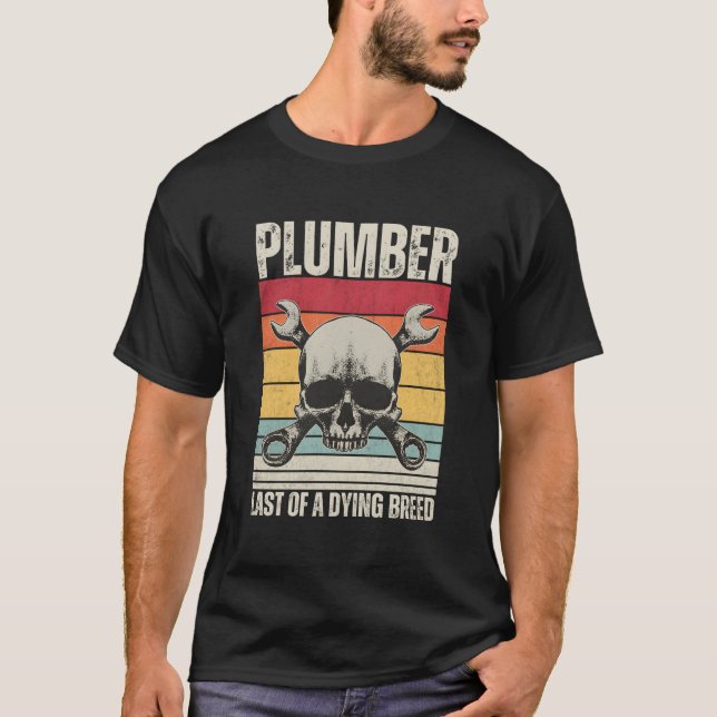 T-shirt Tuyauteur Crâne Plombier (Devant)