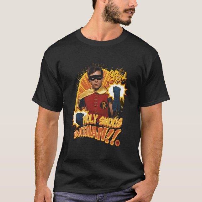 T-shirt Tv Bat Show Holy Smokes Bat Robin Portrait (Devant)