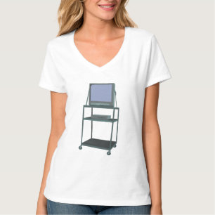 T-shirt TV et chariot VCR Classe 80s 90s Funny School