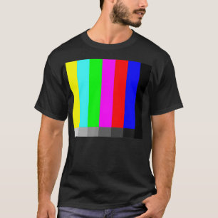 T-shirt TV Retro Bars de couleurs Conception Vintage