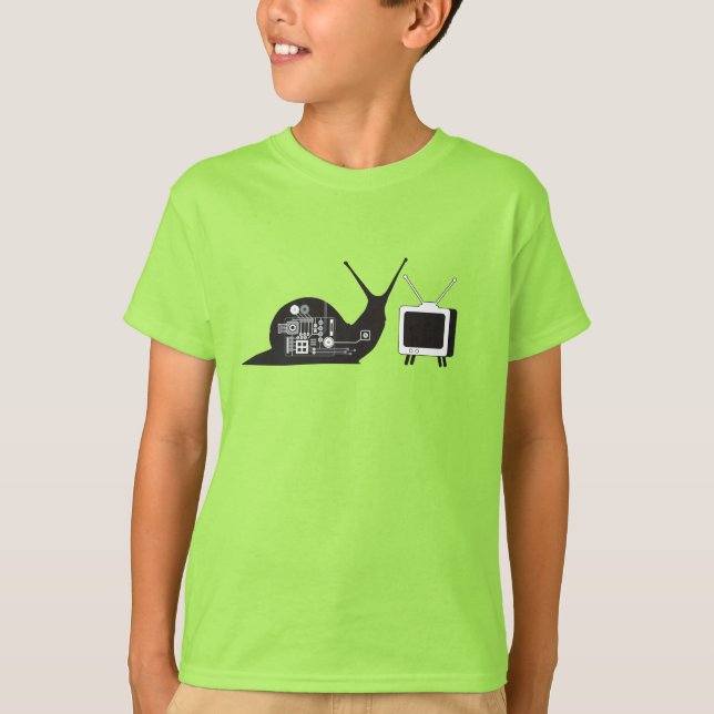 T-shirt TV Snail Kids Polycotton T Shirt (Devant)