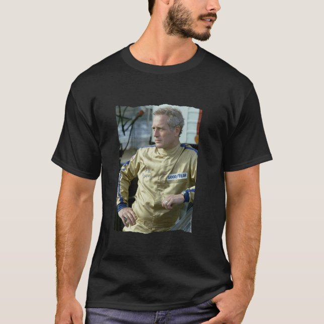 T-shirt TV Times Paul Newman Race Suit 1974 Long Sleeve T (Devant)