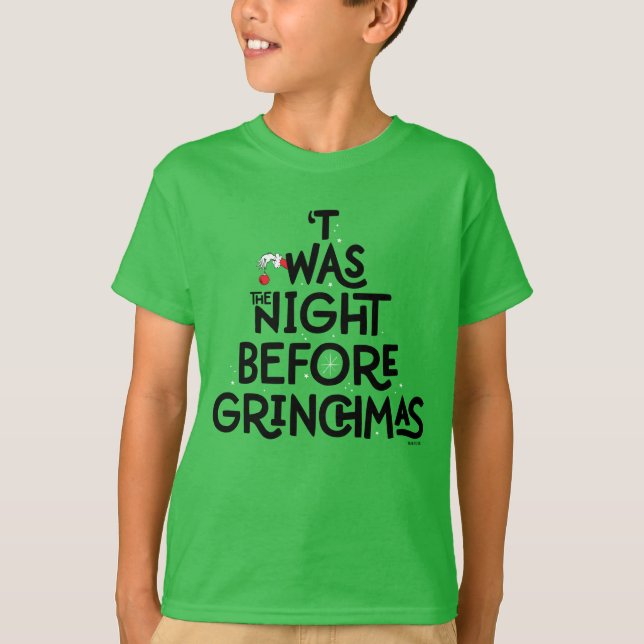 T-shirt 'Twas the Night Before Grinchmas (Devant)