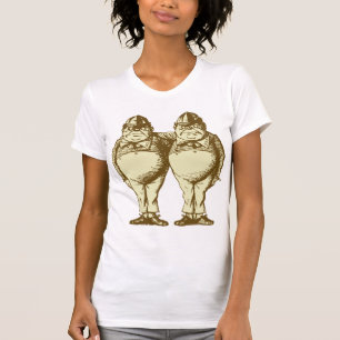 T-shirt Tweedle Dee et Tweedle la sépia encrée par Dum