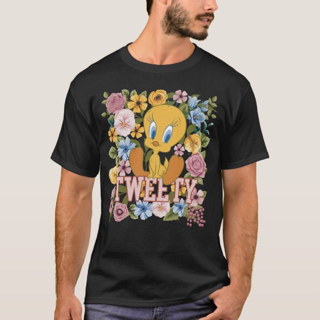 T-shirt TWEETY™ Broderie Florale Graphique (Devant)