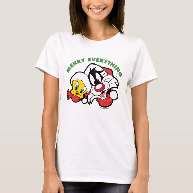 T-shirt TWEETY™ & SYLVESTER™ "Joyeux tout" (Devant)