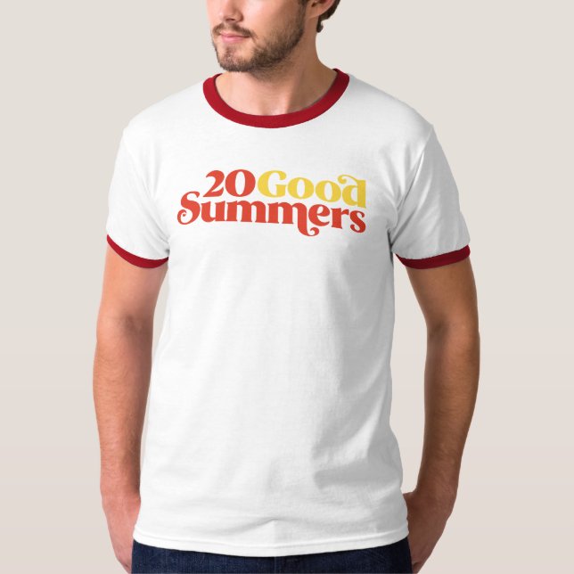 T-shirt Twenty Good Summers: Ringer (Devant)
