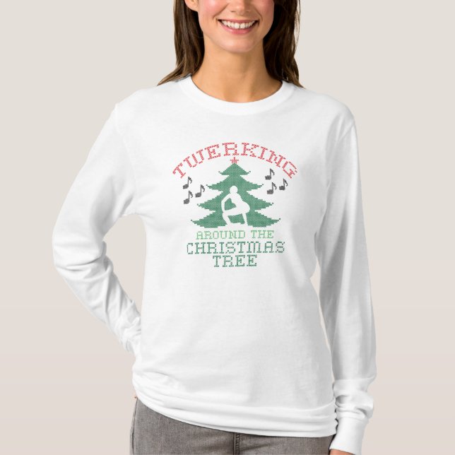 T-shirt Twerkin autour du pull pour les arbres de Noël (Devant)