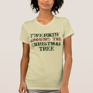 T-shirt Twerkin drôle autour du hippie d'arbre de Noël