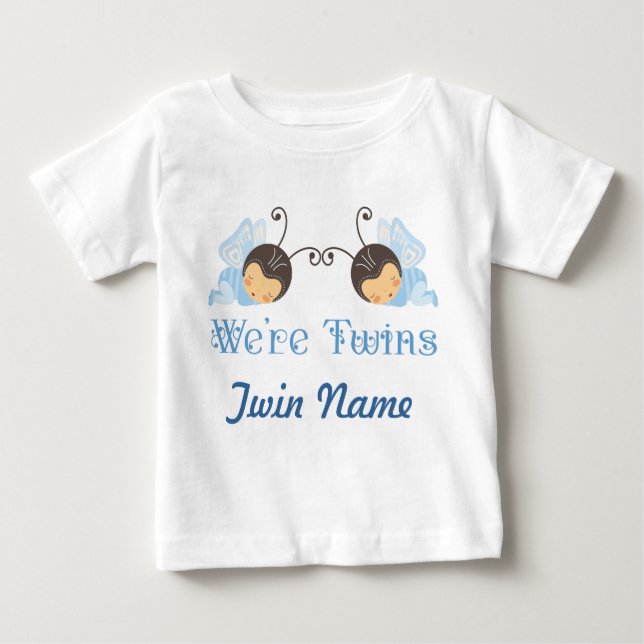 T-shirt Twin Boys Personnalisé Sleeping Babies (Devant)