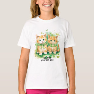 T-shirt Twin Cats txt personnalisé