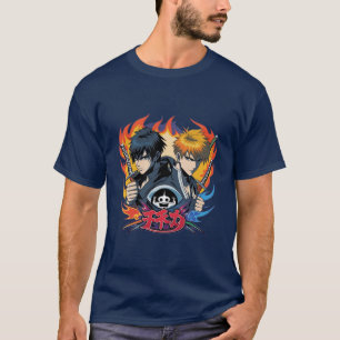 T-shirt Twin Flame Fighters Chemise Anime Épique pour Ho