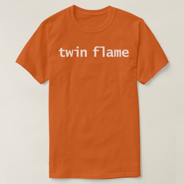 T-shirt Twin Flame Typographie minimale Texte blanc (Design devant)