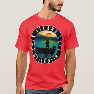 T-shirt Twin Island Lake Wisconsin Fishing