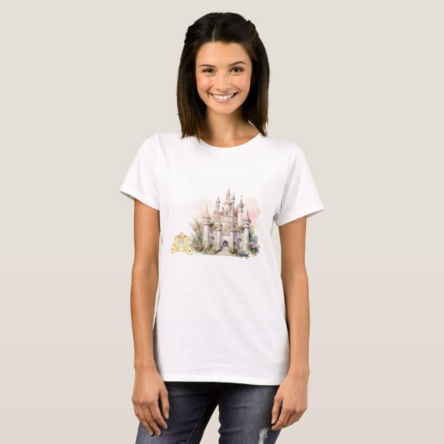 T-shirt Twin Maman sera un château (Devant entier)