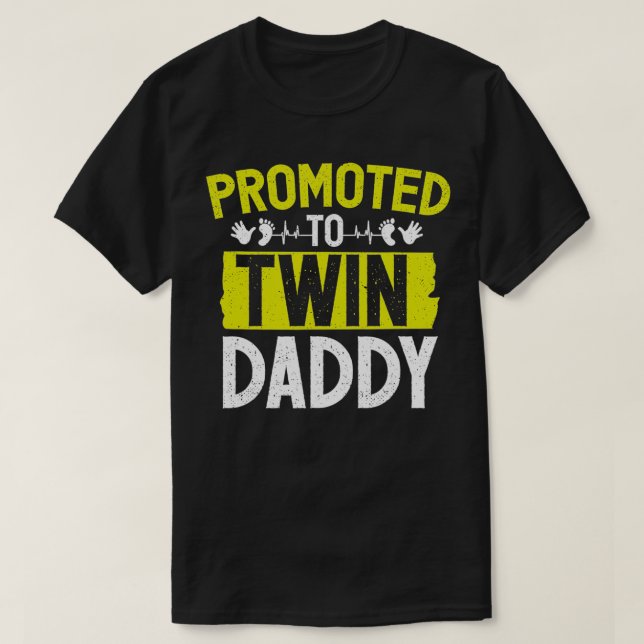 T-shirt Twin Papa promu Grossesse Faire-part bébé Reve (Design devant)