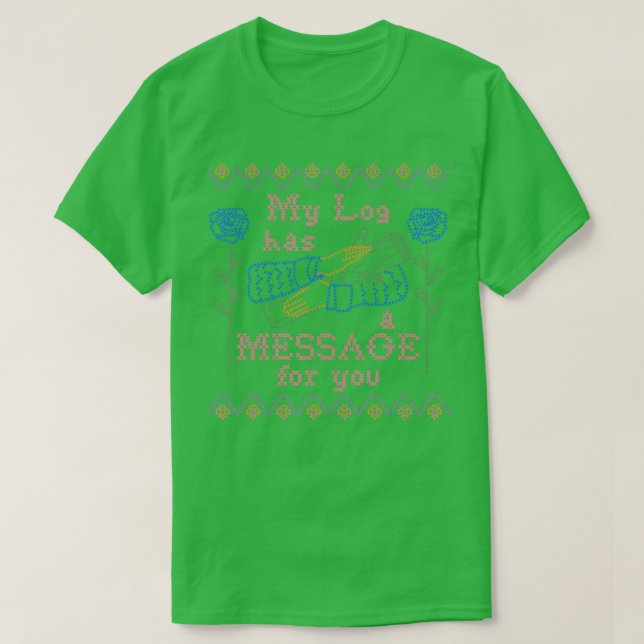 T-shirt Twin Peaks Log A Un Message Pour Vous Needlepoint (Design devant)