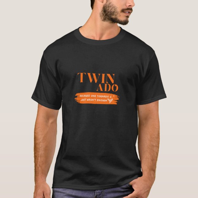 T-shirt Twinado Drôle Maman Papa Twin Parents Grossesse An (Devant)
