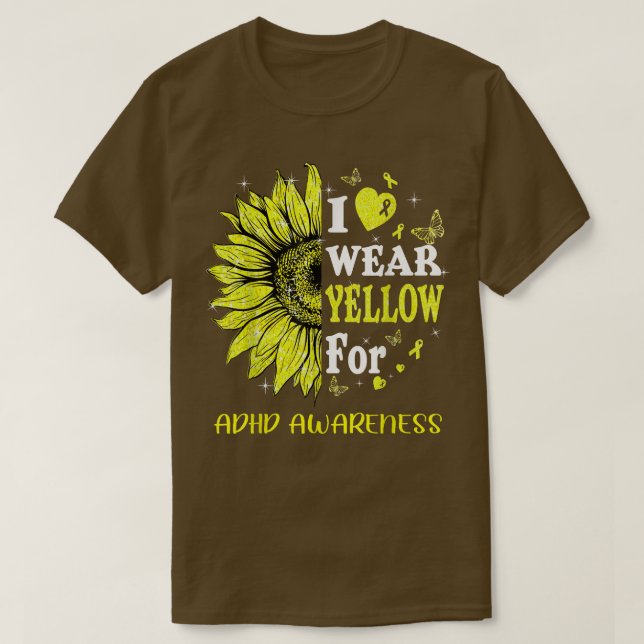T-shirt Twinkle Heart Sunflower Ajouter la sensibilisation (Design devant)