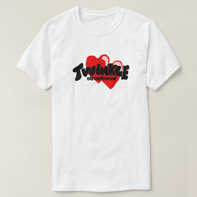 T-shirt Twinkle Streetwear Logo Hearts (Design devant)