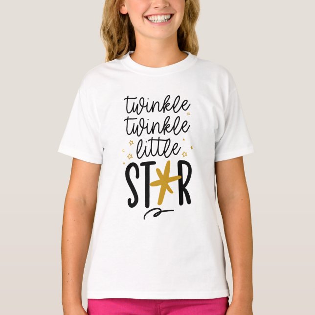 T-shirt Twinkle Twinkle Little Star Doodle (Devant)