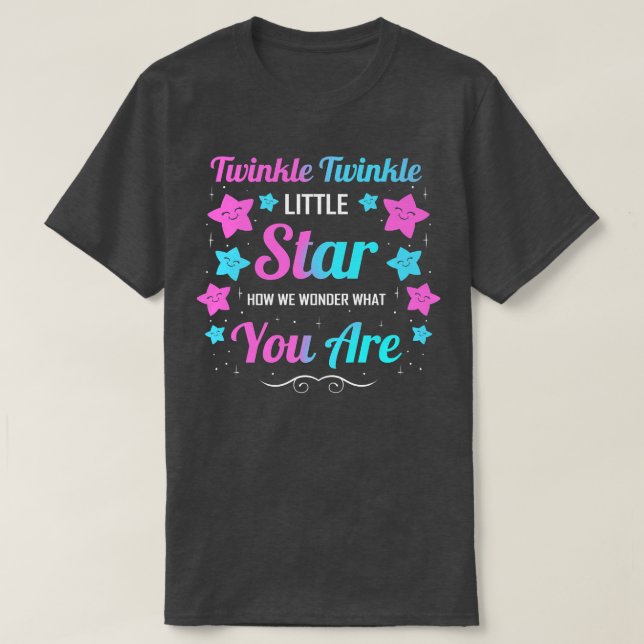 T-shirt Twinkle Twinkle Little Star Genre Reveal (Design devant)
