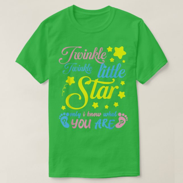 T-shirt Twinkle Twinkle Little Star Genre Reveal Party Ba (Design devant)