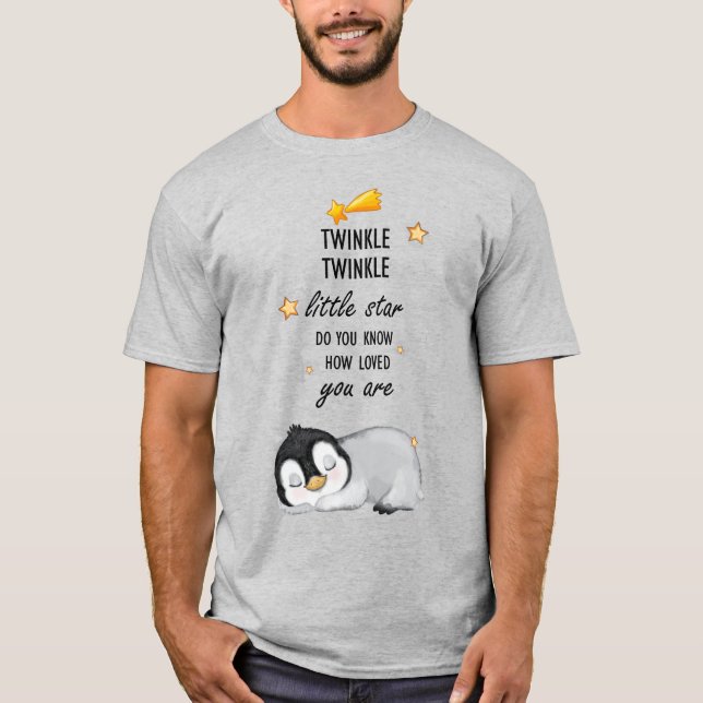 T-shirt Twinkle, Twinkle Little Star Super mignon Penguin (Devant)