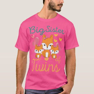 T-shirt Twins Foxes Big Sister Promu À Big Sister