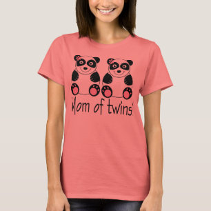 T-shirt Twins Maman Panda Femmes Tee - shirt