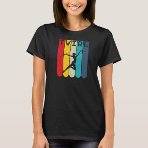 T-shirt Twirl Lignes Rétro Twirler Baton Twirler