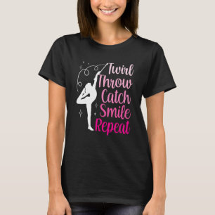 T-shirt Twirler Majorettes Tourner Lancer Attraper Sourire