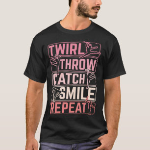 T-shirt Twirler Majorettes Tourner Lancer Attraper Sourire