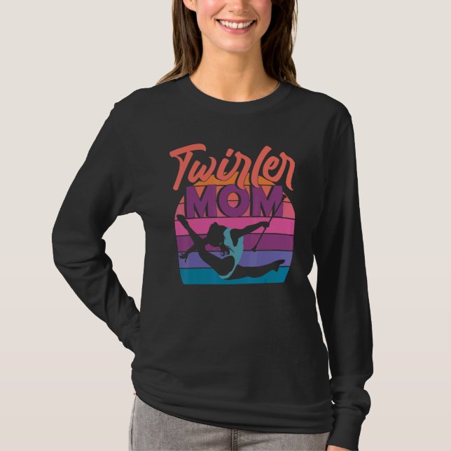 T-shirt Twirler Maman Baton Twirling (Devant)
