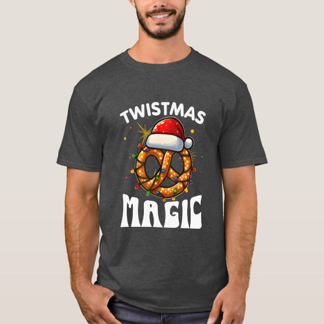 T-shirt Twistmas magie Noël spécial bretzel ami (Devant)