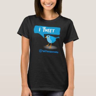 T-shirt Twitter Blue Bird Ladies Tee - shirts