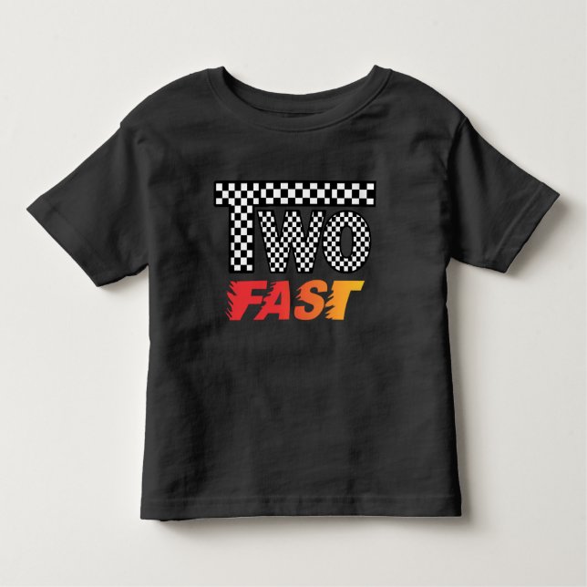 T-Shirt TWO Fast Toddler pour 2ème anniversaire (Devant)