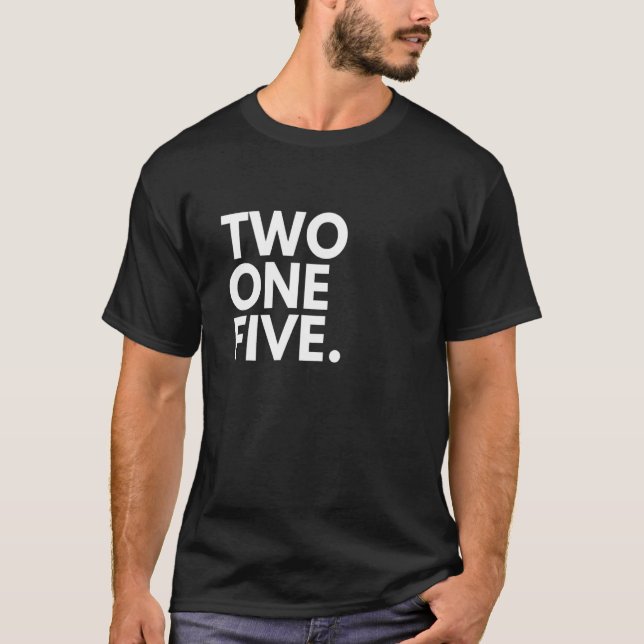 T-shirt TWO ONE FIVE Area Code 215 Philadelphia PA Pennsyl (Devant)