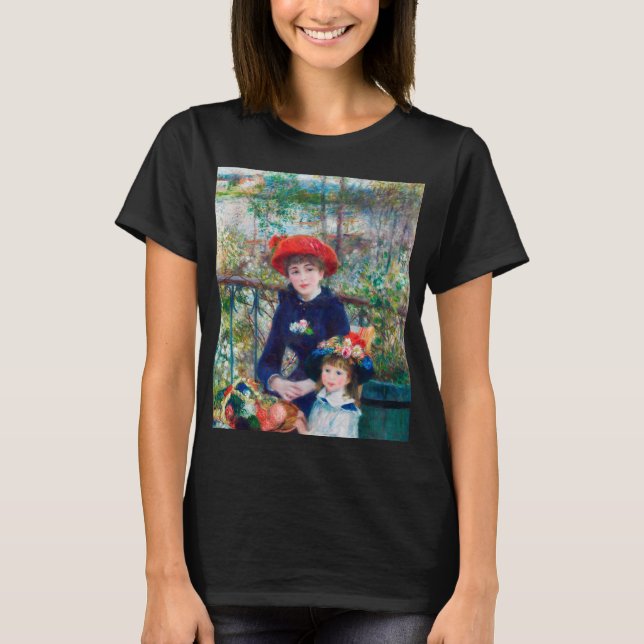 T-shirt Two Sisters - Renoir Impressionist Painting (Devant)