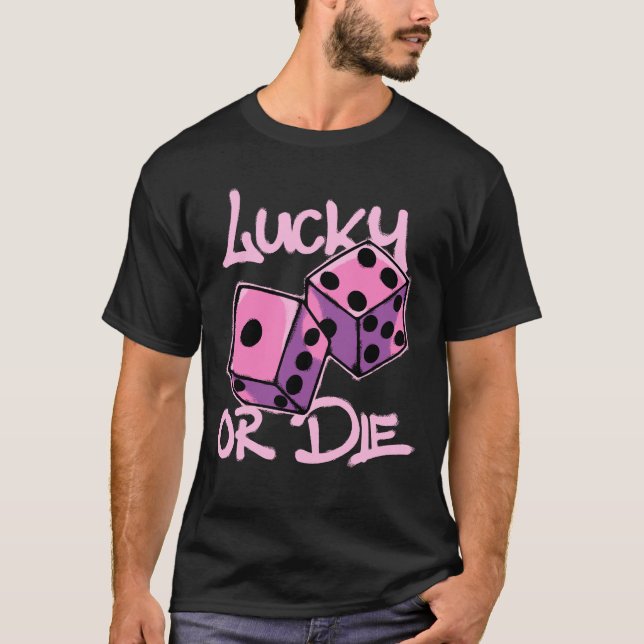 T-shirt two vibrant dice streetwear (Devant)