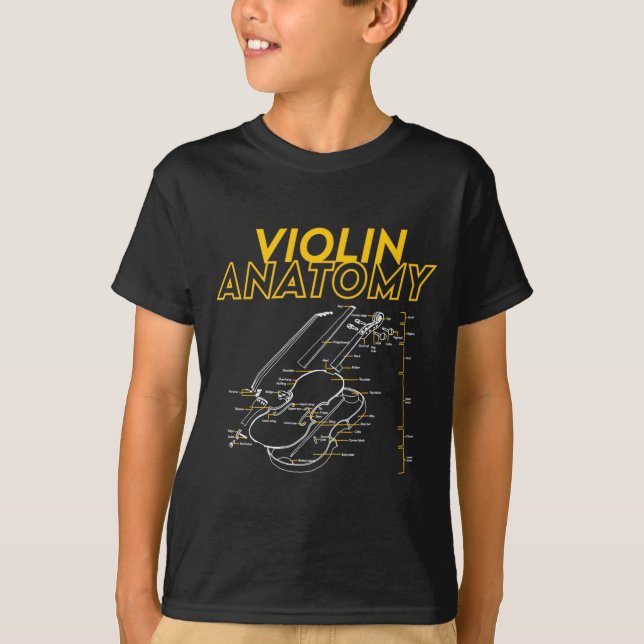 T-shirt Twoset Violin Violin Anatomy Drawing Diagram Limit (Devant)