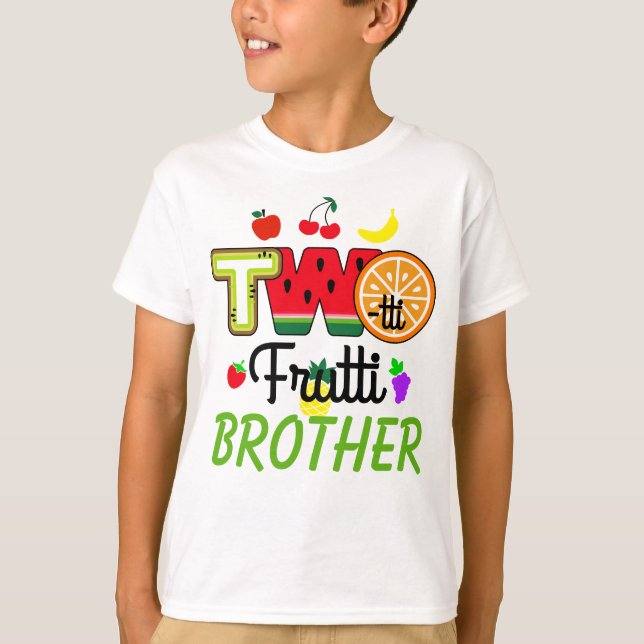 T-shirt Twotti Fruitti Fille d'anniversaire | Frère (Devant)